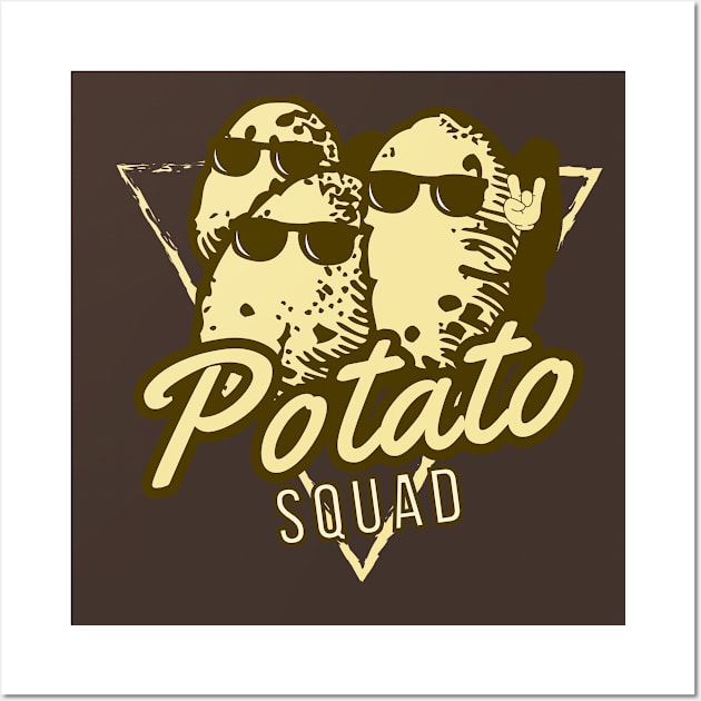 Potato Squad Cool Potatoes Retro Wall Art by DesignArchitect